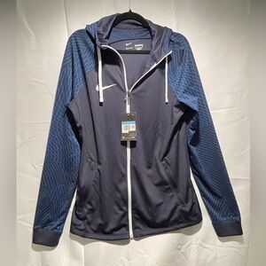 Nike Dri-FIT Navy and White Hoodie